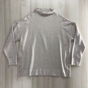 HAVEN cowl pullover sweater oatmeal tan XL lounge soft tencel lyocell